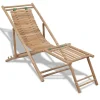 Best FinePRICE Rantatuoli jalkatuella 152x59x80 cm bambu