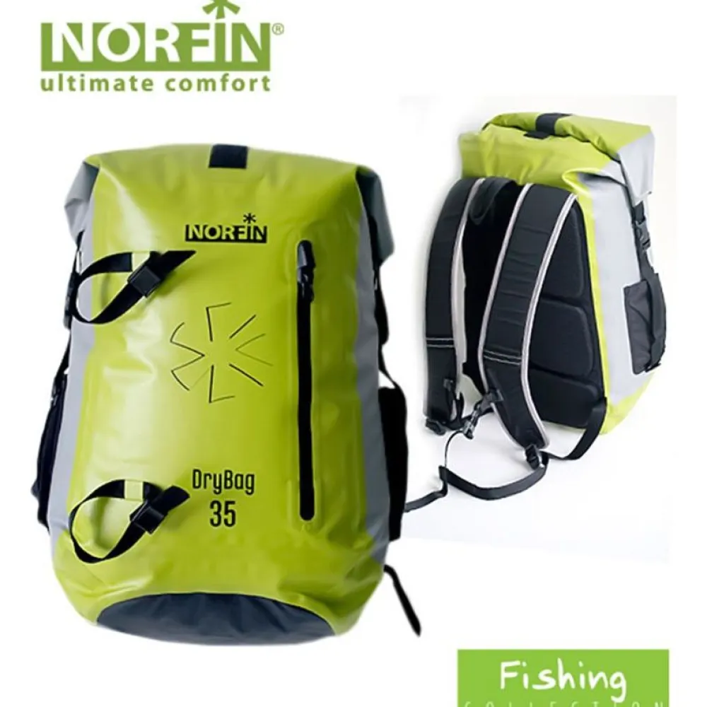 Hot Norfin Reppu Dry Bag 35, vesitiivis, keltainen/musta