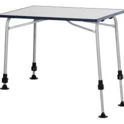 Discount Brafab Retkipöytä Volga, 80x60cm, kokoontaittuva, säädettävät jalat, valkoinen/alumiini