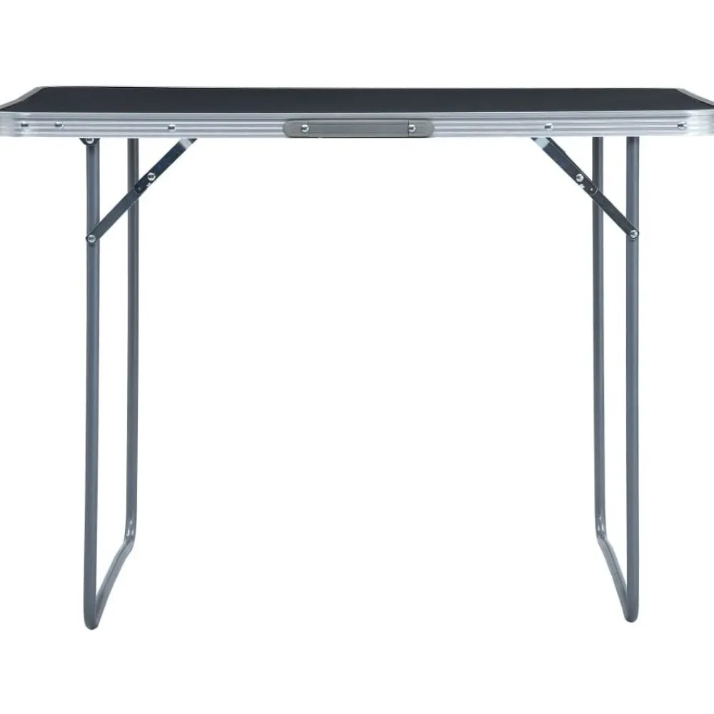 Best FinePRICE Retkipöytä 120x60cm, alumiini, harmaa