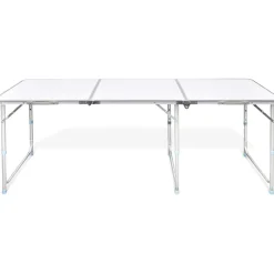 Best FinePRICE Retkipöytä 180x60cm, alumiini, korkeussäädettävä
