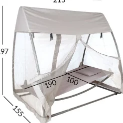 Online Home4you Riippumatto SUNDAY katoksella, taupe, beige