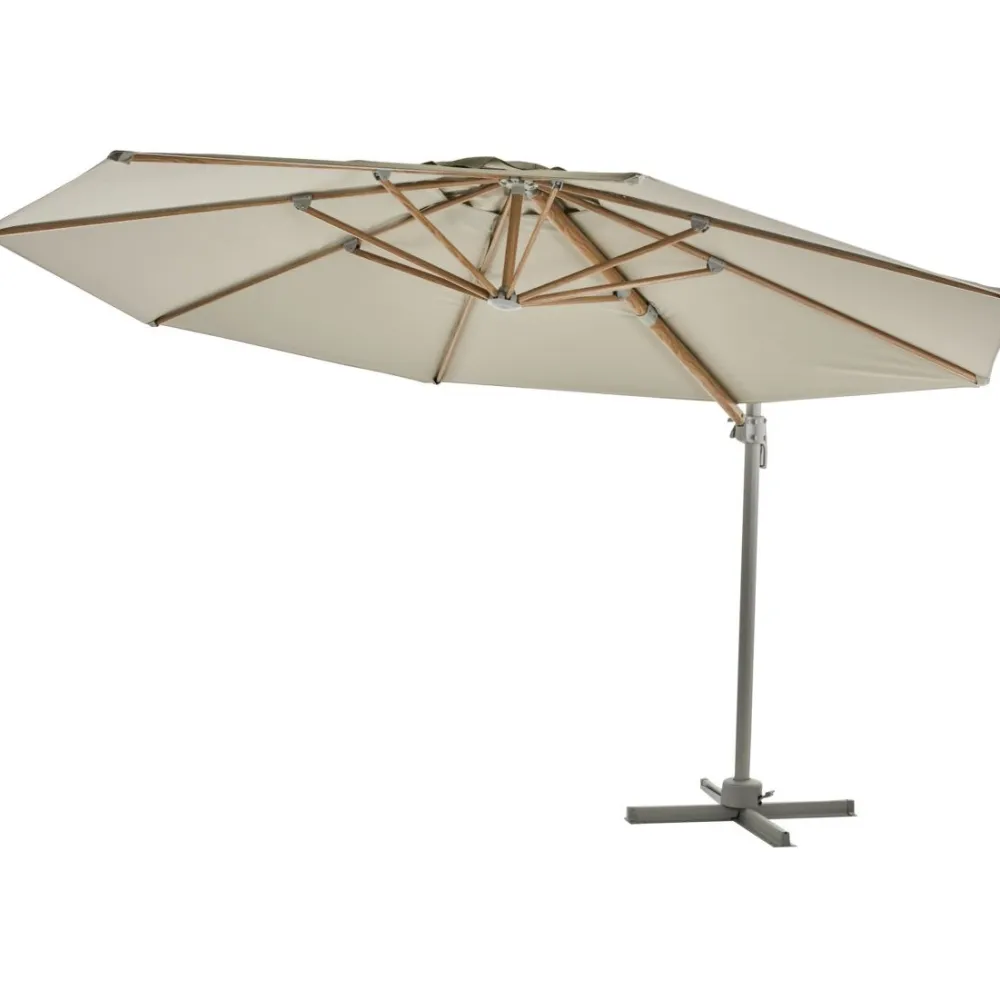 Sale Brafab Riippuva aurinkovarjo Luzzi, Ø350cm, khaki/vaaleanharmaa
