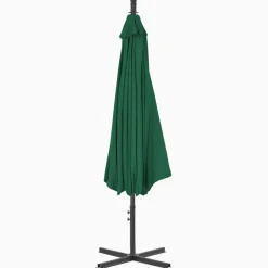 Best FinePRICE Riippuva aurinkovarjo teräspylväällä 300 cm vihreä