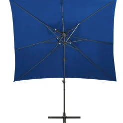Discount FinePRICE Riippuva aurinkovarjo 2 tuplakatolla 250x250 cm taivaansininen