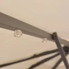 Sale FinePRICE Roikkuva päivänvarjo led-valoilla 300cm metallitanko hiekka