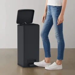 Sale FinePRICE Roskakori polkimella, 30l, ruostumaton teräs, eri värejä