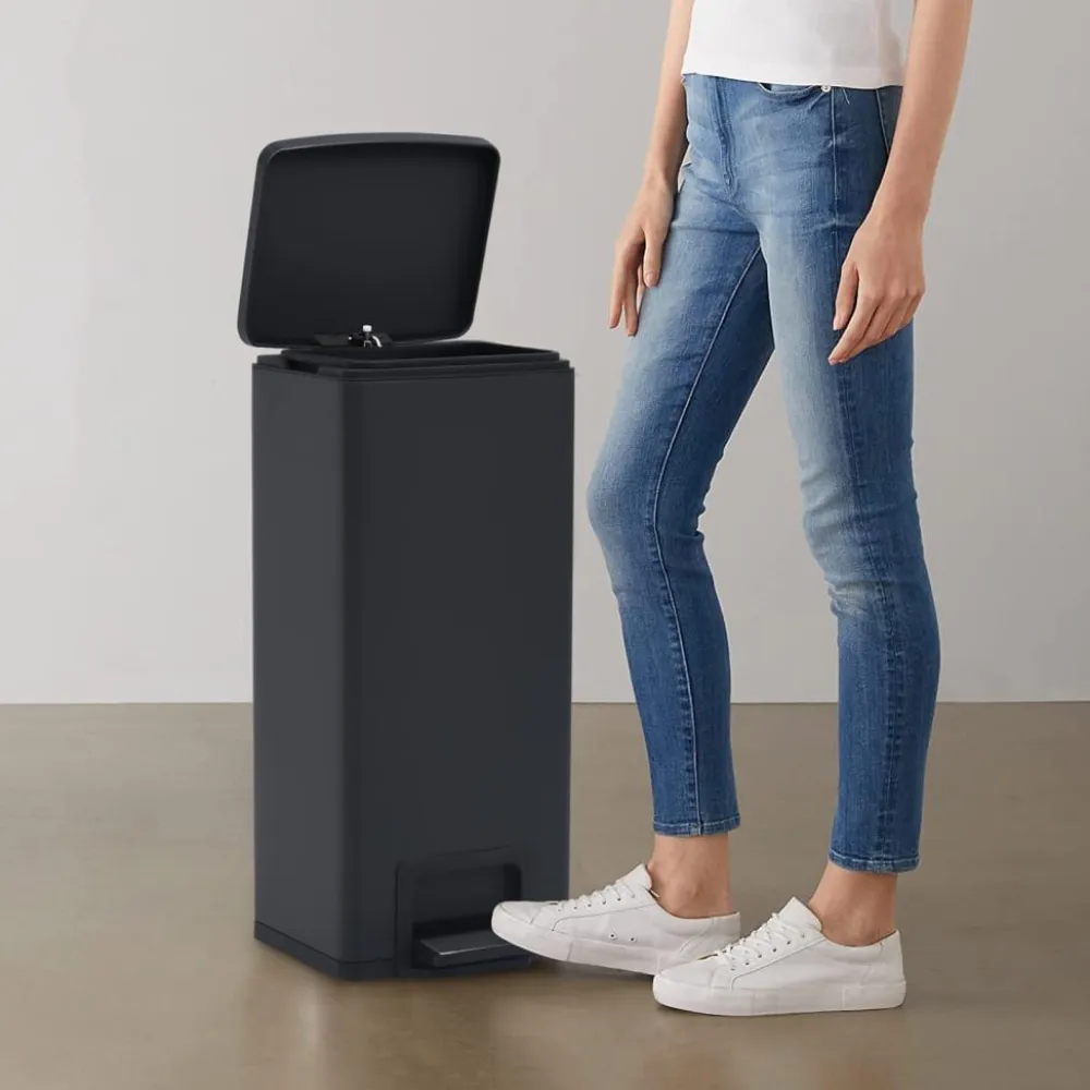 Sale FinePRICE Roskakori polkimella, 30l, ruostumaton teräs, eri värejä