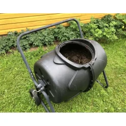 Pikkuvihreä Rumpukompostori 190 L musta