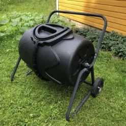 Pikkuvihreä Rumpukompostori 190 L musta