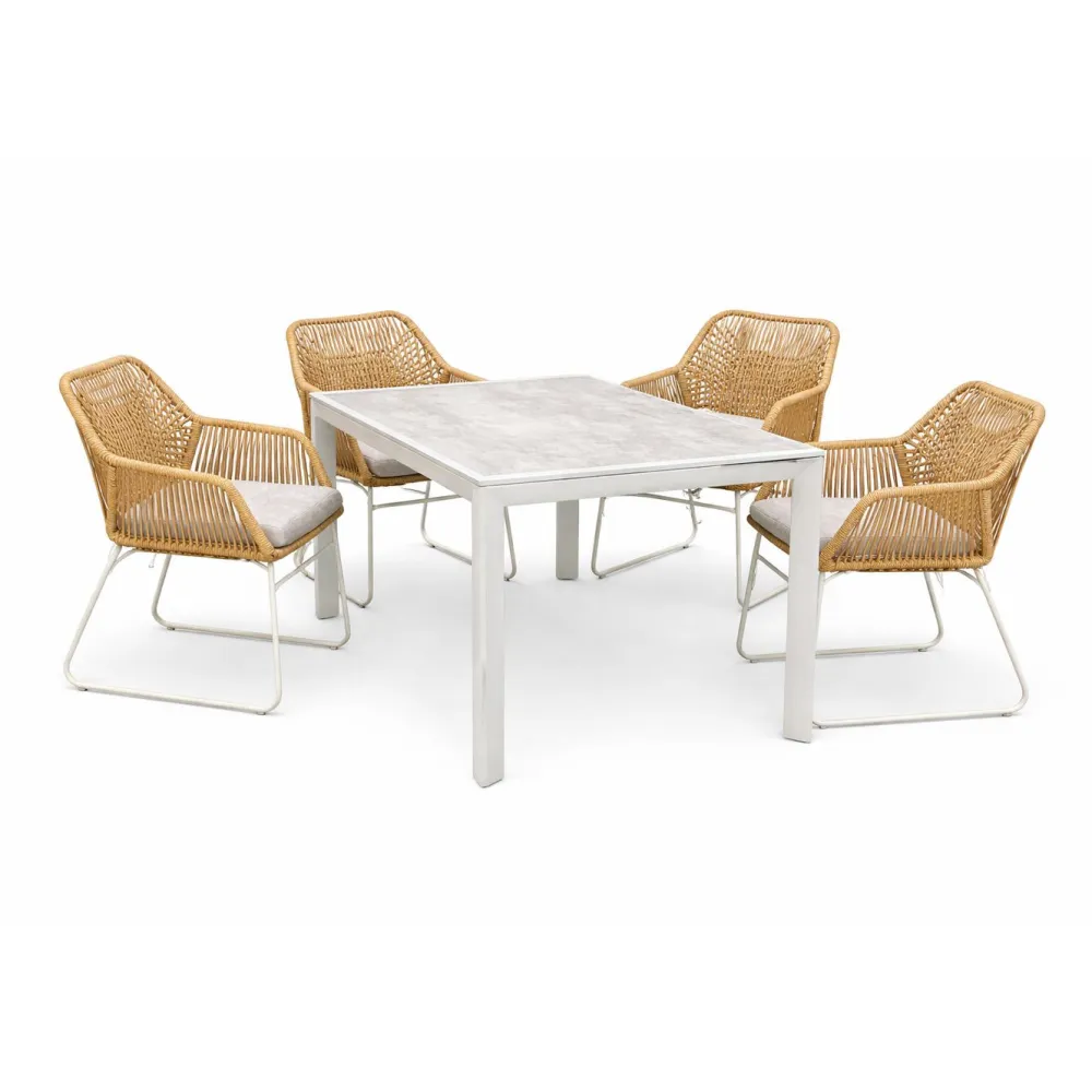 Outlet Baltic Garden Ruokailuryhmä Palermo pöytä, 200 cm, 4 kplSeville-nojatuolia