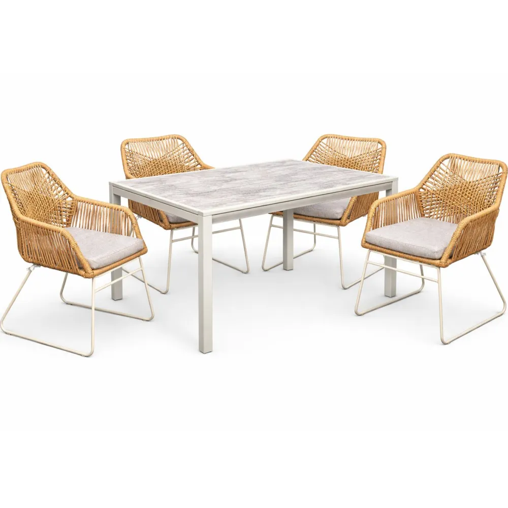Outlet Baltic Garden Ruokailuryhmä Palermo pöytä, 200 cm, 4 kplSeville-nojatuolia
