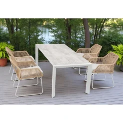 Outlet Baltic Garden Ruokailuryhmä Palermo pöytä, 200 cm, 4 kplSeville-nojatuolia