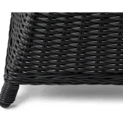 New Comfort Garden Ruokailuryhmä Marcus ø140 cm pöytä + 6 nojatuolia musta/harmaa