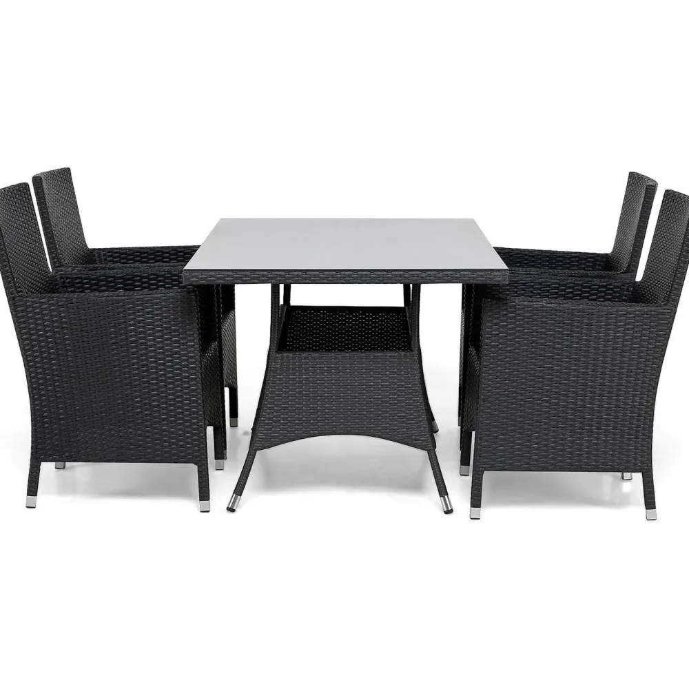 Comfort Garden Ruokailuryhmä Thor 4 Thor nojatuolia musta