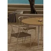 Discount Venture Home Ruokailuryhmä ulos , beige San-pöytä Ø120cm + 4 beigeä Alfons-tuolia