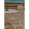 Clearance Venture Home Ruokailuryhmä ulos , Kenya-pöytä Ø120cm + 4 Kenya-tuolia, valkokuultava