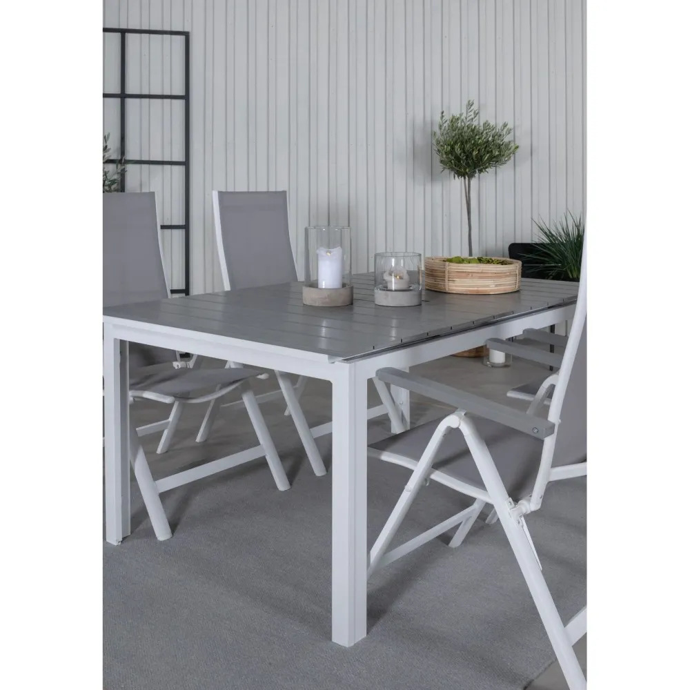 Clearance Venture Home Ruokailuryhmä , 160x100cm Levels-pöytä + 4 Albany-tuolia