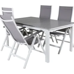 Clearance Venture Home Ruokailuryhmä , 160x100cm Levels-pöytä + 4 Albany-tuolia