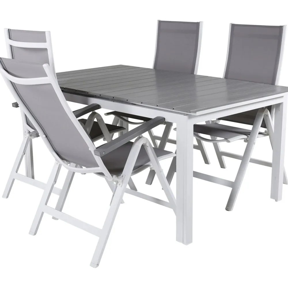 Clearance Venture Home Ruokailuryhmä , 160x100cm Levels-pöytä + 4 Albany-tuolia