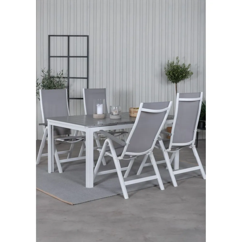 Clearance Venture Home Ruokailuryhmä , 160x100cm Levels-pöytä + 4 Albany-tuolia