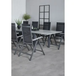 Outlet Venture Home Ruokailuryhmä , 224x100cm Albany-pöytä + 8 Albany- tuolia