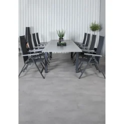 Outlet Venture Home Ruokailuryhmä , 224x100cm Albany-pöytä + 8 Albany- tuolia