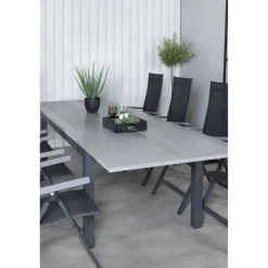 Outlet Venture Home Ruokailuryhmä , 224x100cm Albany-pöytä + 8 Albany- tuolia