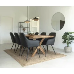 New House Nordic Ruokapöytä Murcia, 200x90cm, kierrätetty tiikki, ruskea