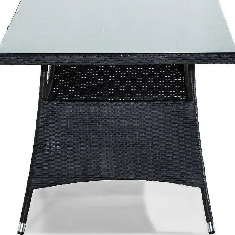 Discount Comfort Garden Ruokapöytä Thor 140cm 4-istuttava musta