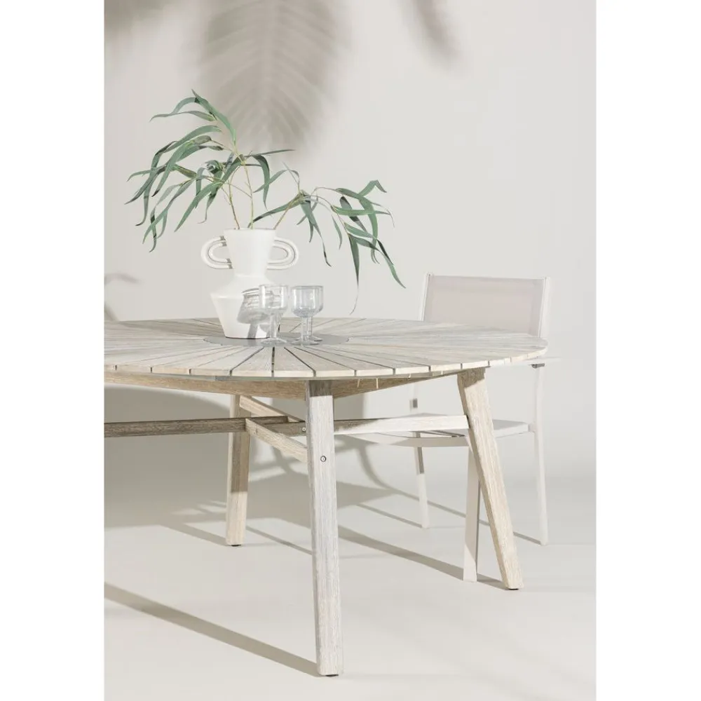 Sale Venture Home Ruokapöytä ulos Rives, Ø150cm valkoinen