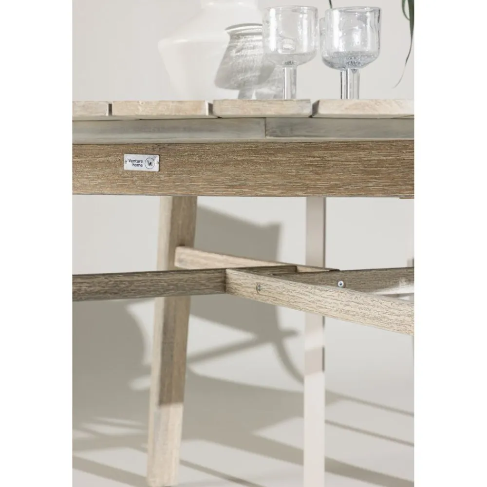 Sale Venture Home Ruokapöytä ulos Rives, Ø150cm valkoinen
