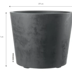 Deroma Ruukku , Millennium pyöreä Ø590x490 mm muovi pyörillä, eri värejä