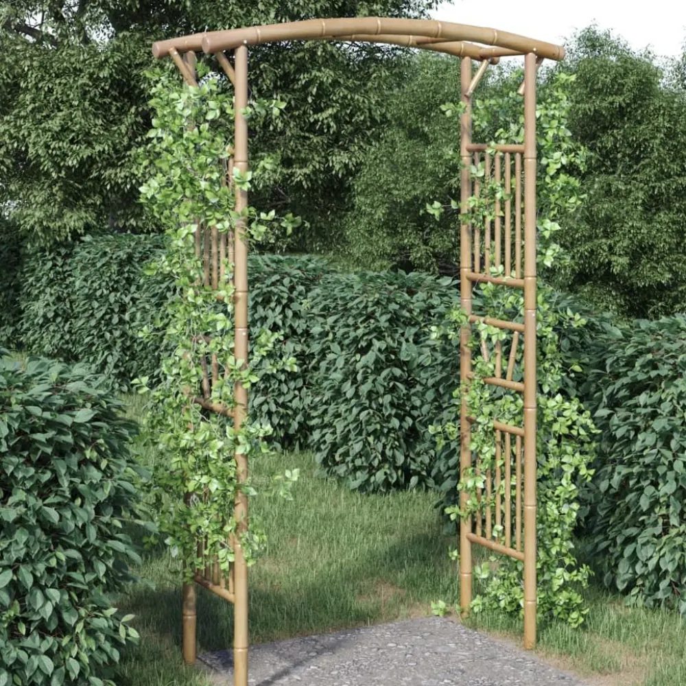 Online FinePRICE Ruusukaari bambu 118x40x187 cm