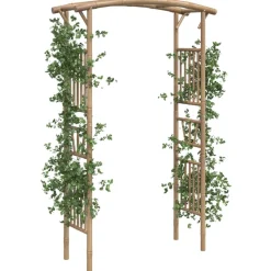 Online FinePRICE Ruusukaari bambu 118x40x187 cm