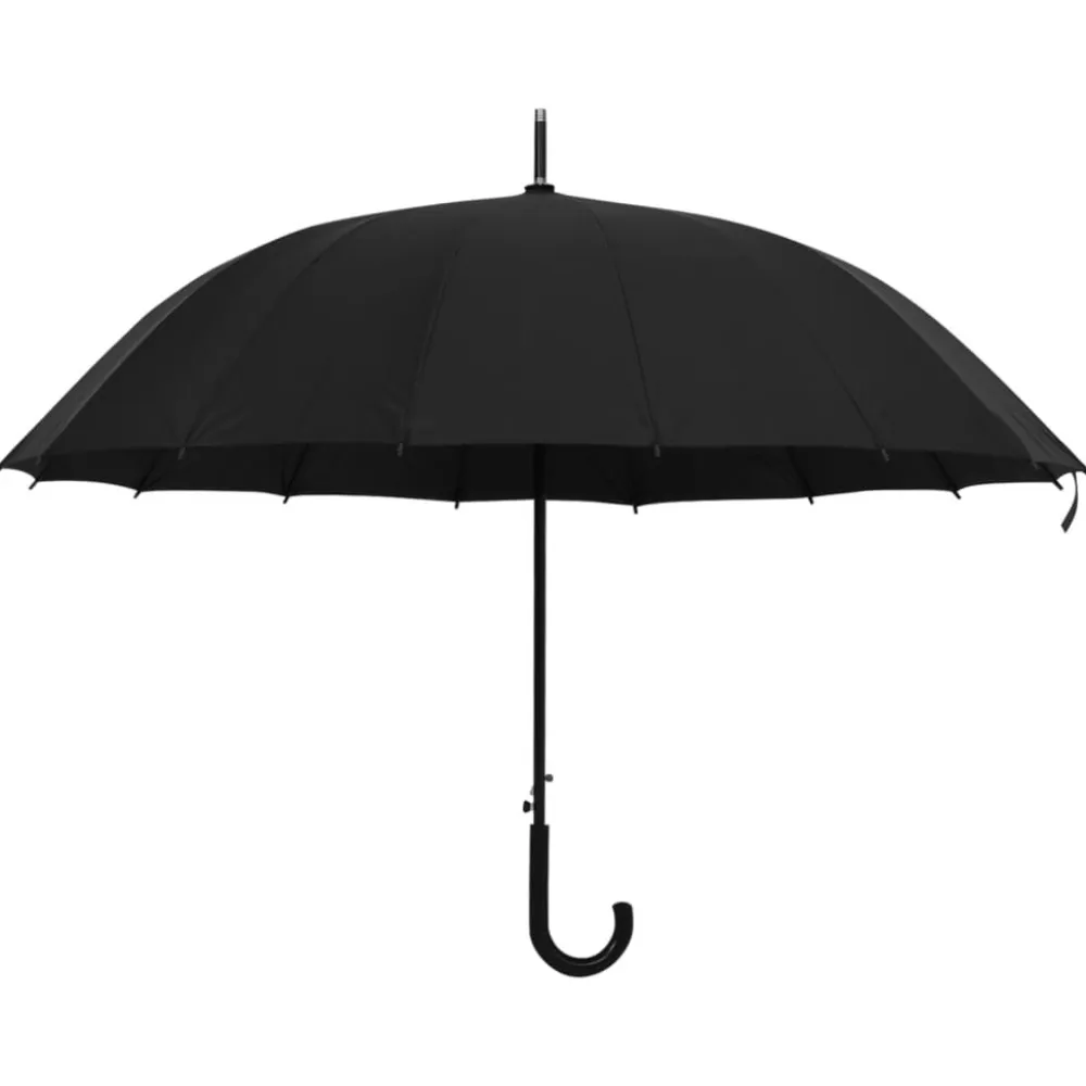 FinePRICE Sateenvarjo automaattinen musta 120 cm