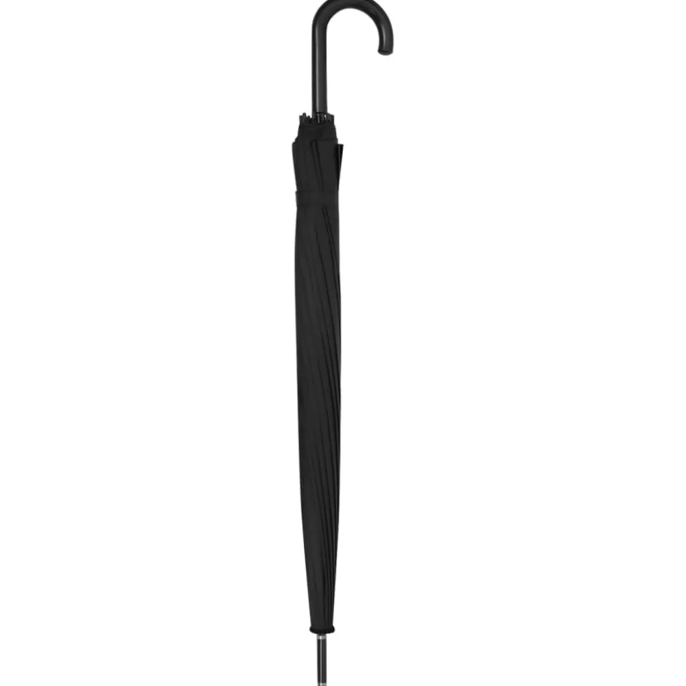 FinePRICE Sateenvarjo automaattinen musta 120 cm