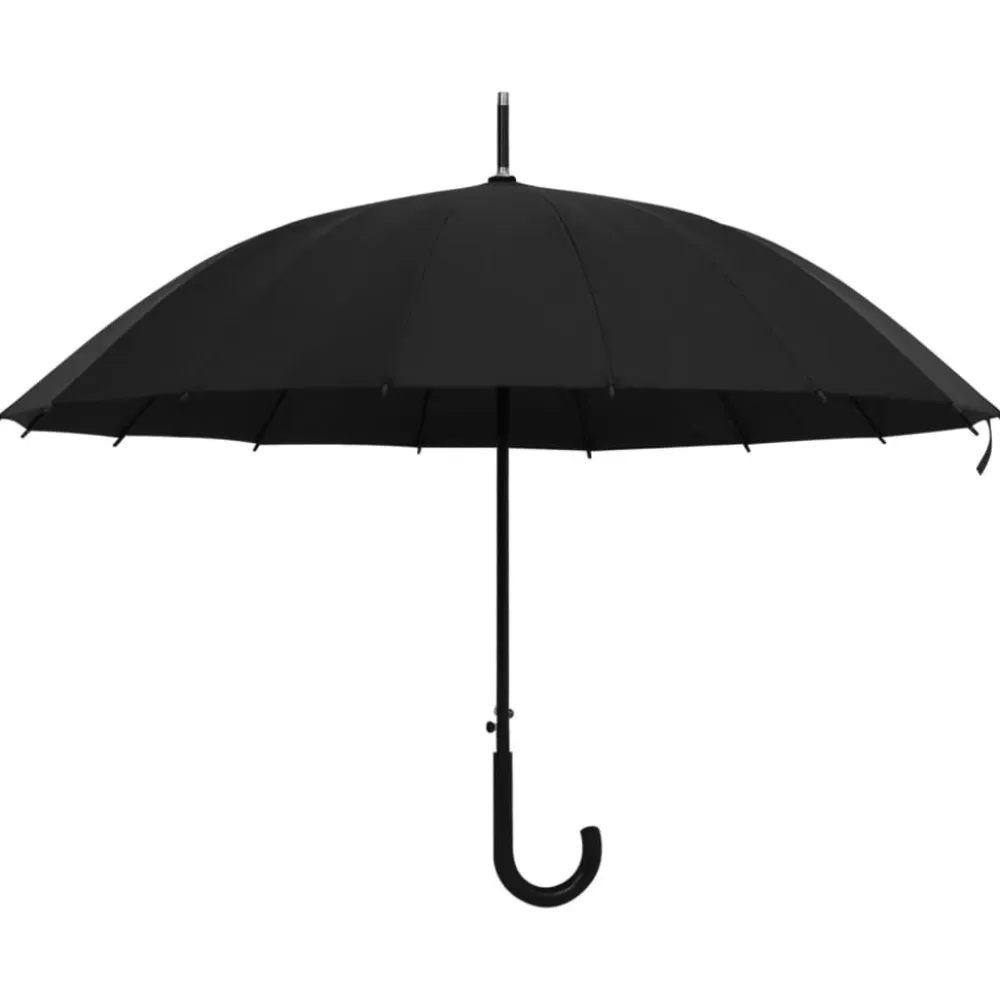 Discount FinePRICE Sateenvarjo automaattinen musta 105 cm