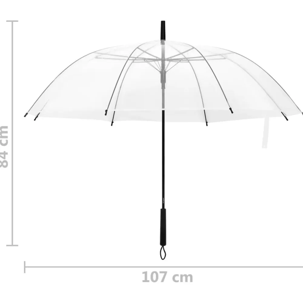 Outlet FinePRICE Sateenvarjo läpinäkyvä 107 cm