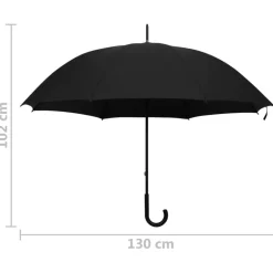 Best FinePRICE Sateenvarjo musta 130 cm
