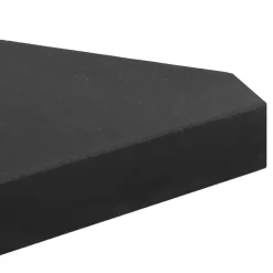 Discount FinePRICE Sateenvarjo painolevyt 4 kpl musta graniitti kolmiomainen 14 kg (18587)