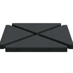 Discount FinePRICE Sateenvarjo painolevyt 4 kpl musta graniitti kolmiomainen 14 kg (18587)