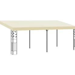 Outlet FinePRICE Seinään kiinnitettävä huvimaja 6x3x2,5 m kerma