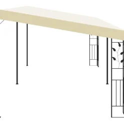 Outlet FinePRICE Seinään kiinnitettävä huvimaja 6x3x2,5 m kerma