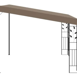 New FinePRICE Seinään kiinnitettävä huvimaja 3x3x2,5 m harmaanruskea