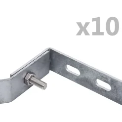 New FinePRICE Seinän kulmakiinnike 10kpl hopea