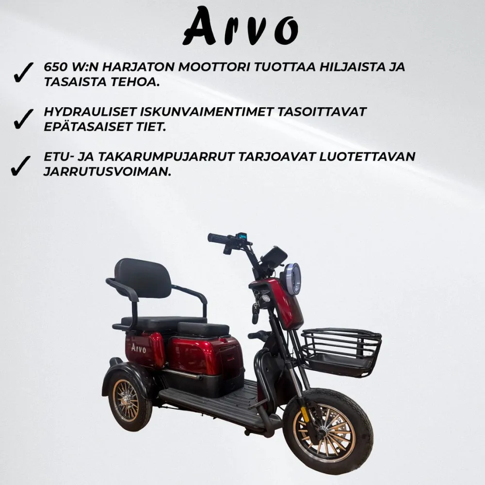 Online Arvo Senioriskootteri P250, eri värejä