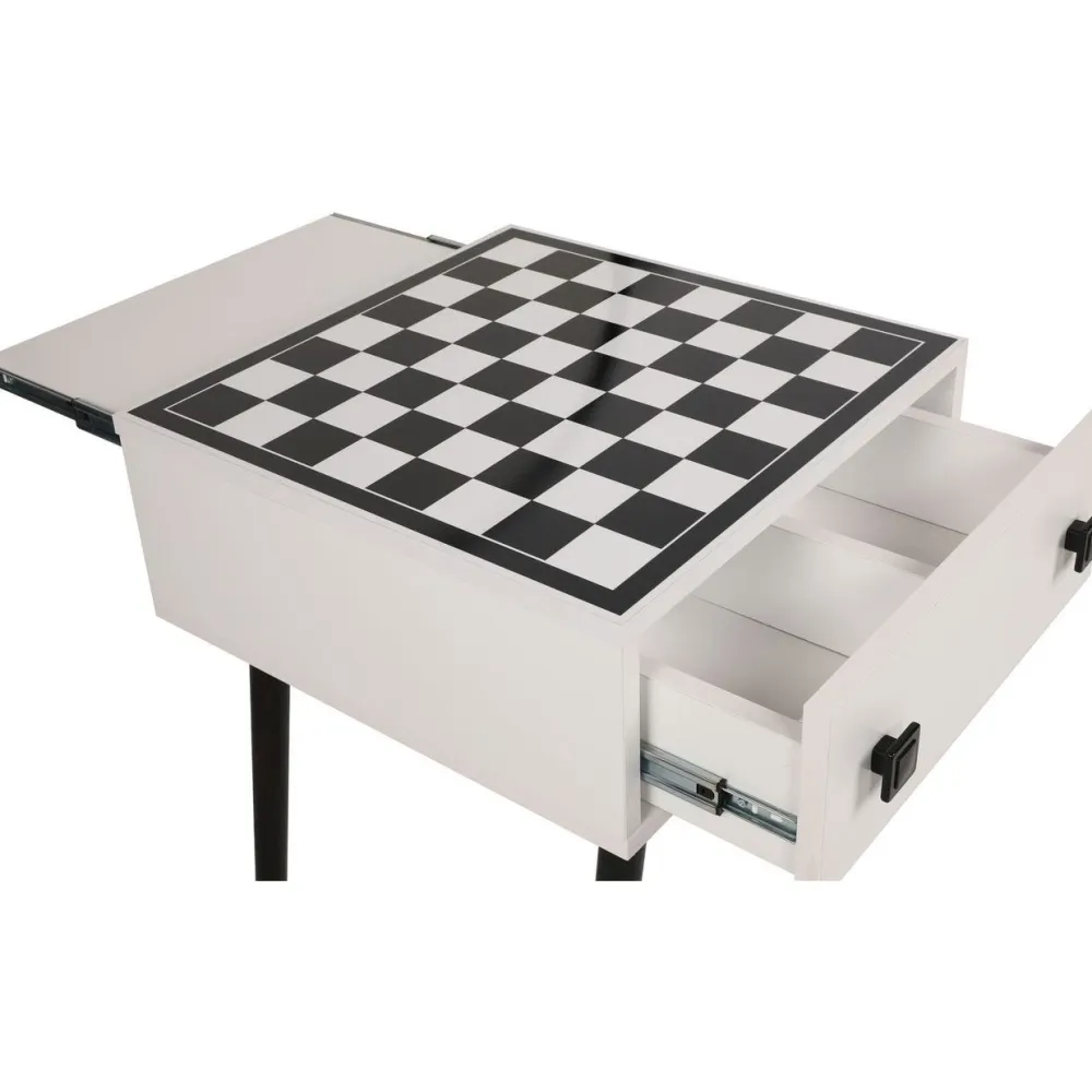 Linento Furniture Shakkipöytä Chesso, 50x50cm, musta/valkoinen