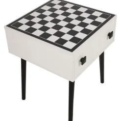 Linento Furniture Shakkipöytä Chesso, 50x50cm, musta/valkoinen