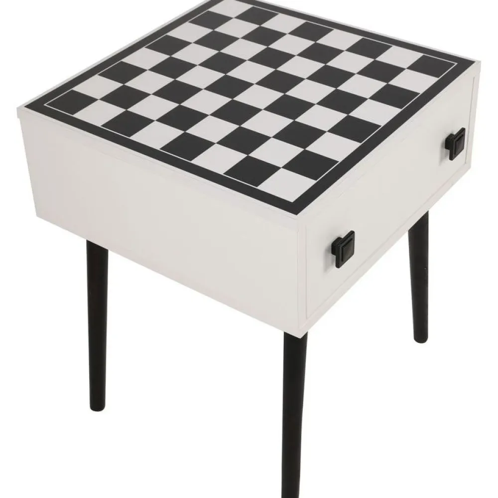 Linento Furniture Shakkipöytä Chesso, 50x50cm, musta/valkoinen